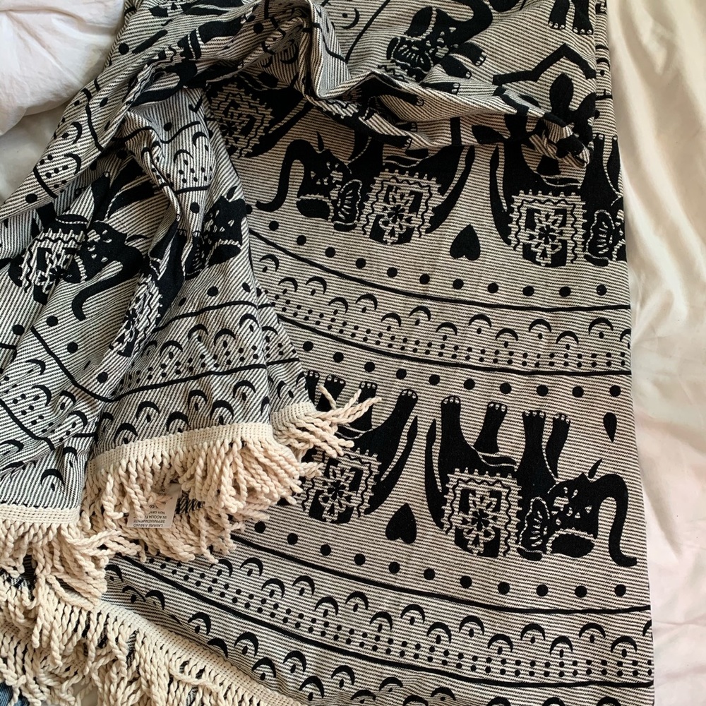 Tassled Elephant Mandala Tapestry